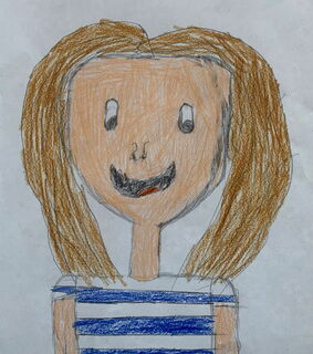 Gemaltes Portrait von Frau Raub