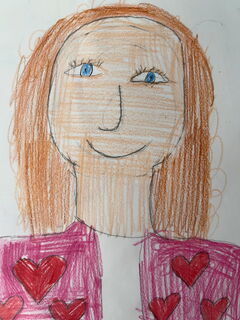 Gemaltes Portrait von Frau Heynert