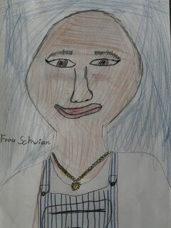 Gemaltes Portrait von Frau Schwien